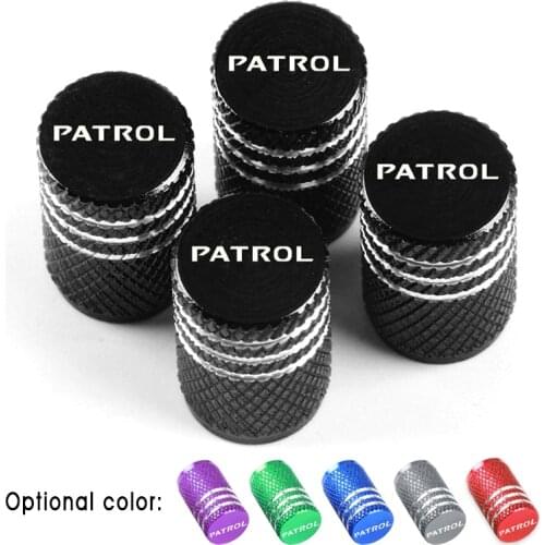 Car Styling Aluminum alloy Wheel Stem Covers Tire Valve Caps Decoration for Nissan Patrol Y60 Y61 Y62