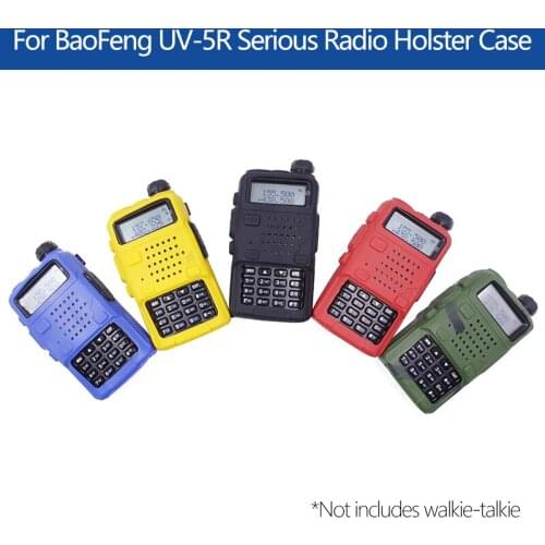 Baofeng UV-5R Walkie Talkie Rubber Holster Case for Baofeng UV-5R UV5R UV5R UV-5RE DM-5R Plus RT5R RT-5R TYT TH-F8 two way radio