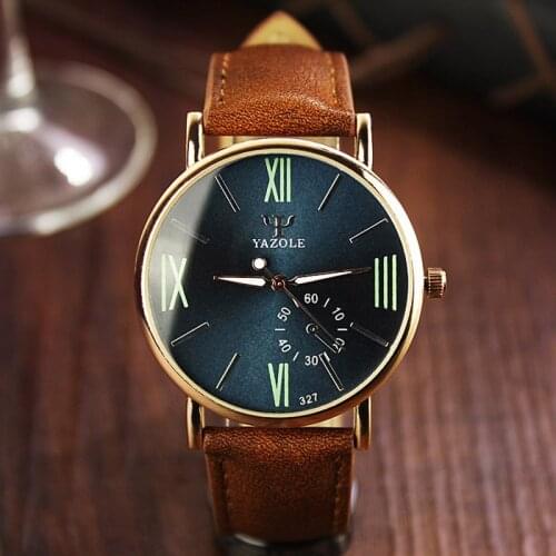 2020 New YAZOLE Watch Men Mens Watches Quartz Dress Watch Men Fashion Leather Analog Watches Cheap Watch Gift relojes hombre