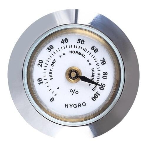 28mm Mini Mosaic Round Cigar Hygrometer High Precision Cigar Case Moisture Meters Tobacco Box Humidity Gauge Cigar Accessories