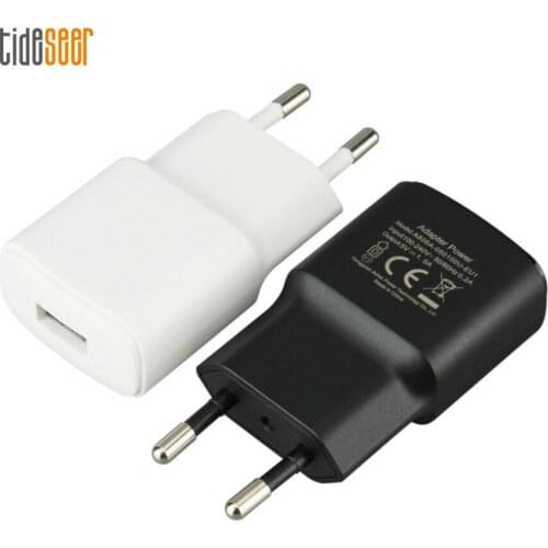European EU Plug Single Port Travel Wall Charge Charger Power Adapter 5V 1A For iPhone Samsung Xiaomi Smart Mobile Phone 20pcs