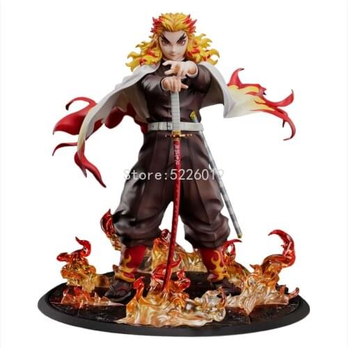 20cm Demon Slayer Action Figure Mugen Train Rengoku Kyoujurou Anime Figure Kimetsu No Yaiba Rengoku Kyoujurou Figurine Toys