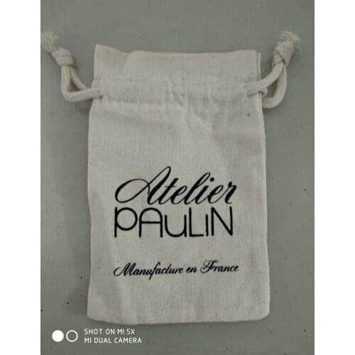 Cotton jewelry pouches 9.5*14cm gift cotton drawstring bags small dust bag for jewelry storage and packaging DHL shipping free