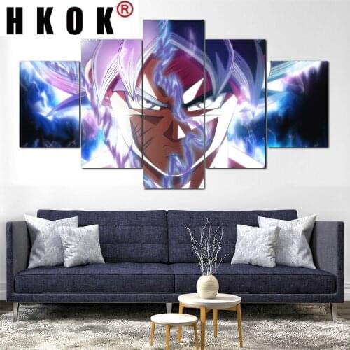 HKOK Canvas 5 Panels Japan Anime Character Posters Wall Art Modern Pictures HD Paintings Home Decor Living Room Decoration