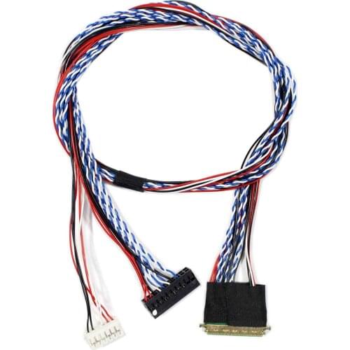 LVDS CABLE IPEX40P 1ch 6bit 500mm for 10.1" 12.1" 14" 15.6" 1366x768 LCD Screen