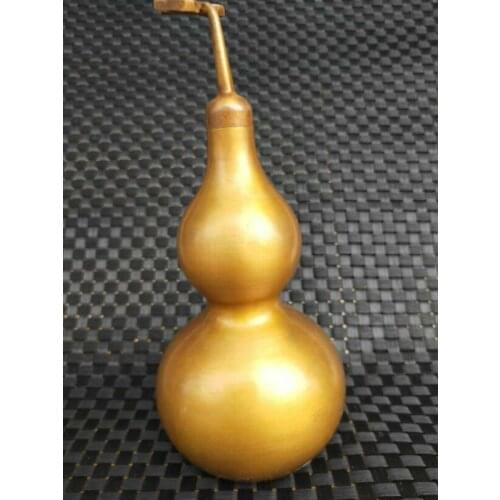 Chinese Archaize Brass Gossip Gourd Statue