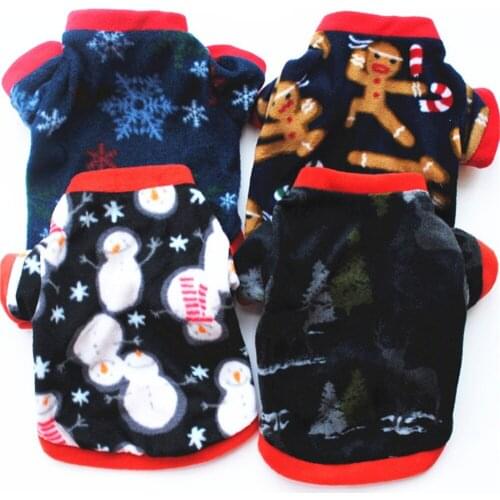Animals Pattern Soft Fleece Dog Clothes Autumn Winter Hoodies Pet Coat Dog Jacket Clothes Yorkshire Chihuahua Small Pet Dog Coat