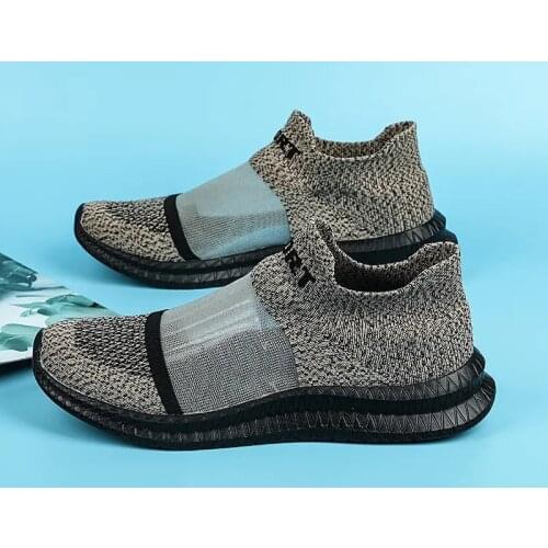 Summer Mens Casual Shoes Flying Woven Breathable Large Size Super Light Casual Shoes Couples Hollow Out Non Slip Socks shoes