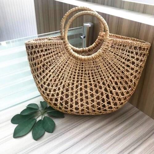 Summer Large Capacity Straw Bag Fashion Beach Bag Woven Handbag Shoulder Bag Rattan Totes Bag Travel Lady Straw Hand Pouch Bolsa