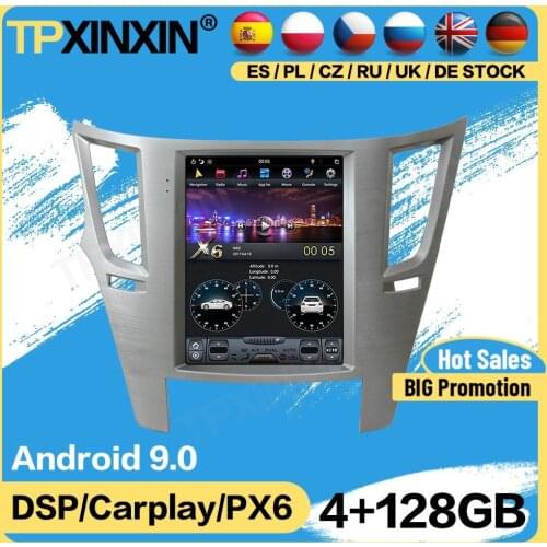 Carplay Tesla 128G Radio 2 Din Stereo Android For Subaru Legacy Outback 2009 2010 2011 2012 2013 2014 GPS Player Audio Head Unit