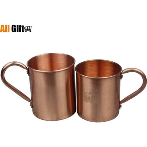 Fashionable and Durable Pure Copper Cup with Handle Copper Cup European Tableware Large Capacity Mug Beverage Set Bar Tool