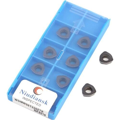10Pcs WDMW06T320ZTR NK9018 Milling Cutter Carbide Inserts WDMW06T320 Milling Blades CNC Lathe Turning Tools ,For Stainless Steel