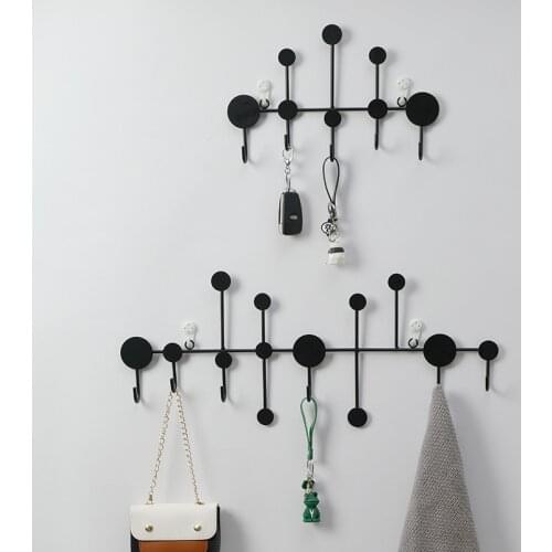 Wall Decorations Hangers Coat Clothes Towel Hooks Key Hanger Holder Punch-free Key Rack Wall Organizer Home Decoration