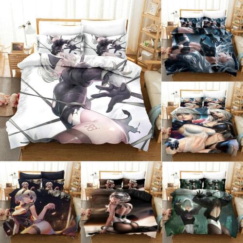 NieR:Automata Home Textile Pillow Case 3D Bed Linen Duvet Covers Comforter Bedding Sets Bed Set Home Decor Bedding