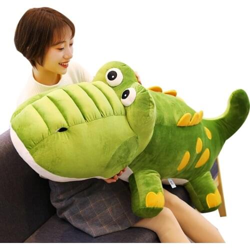 New cute crocodile cartoon plush toy huge stuffed soft animal alligator doll sleeping pillow children gift deco 51inch 130cm