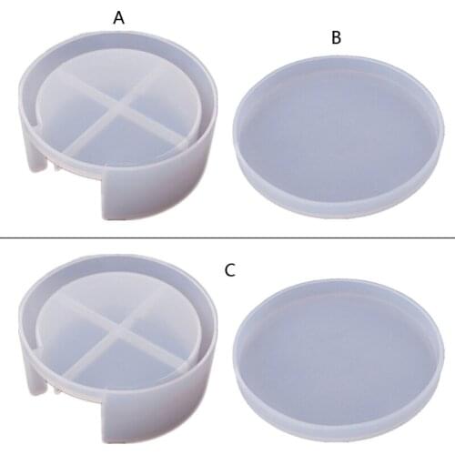 Coaster Display Stand Resin Casting Mold Hold Up to 4 Coaster with Holder Mould