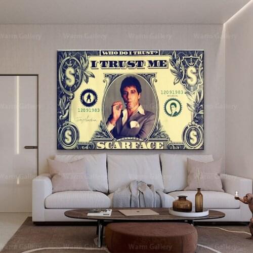 Scarface Trust Me Canvas Art Print Quote Poster Wall Pictures For Home Decoration Wall Decor Picture Frame