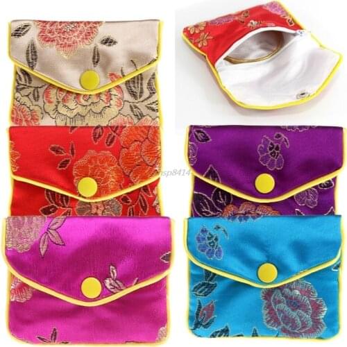 Jewelry Storage Bags Silk Chinese Tradition Pouch Purse Gifts Jewels Organizer