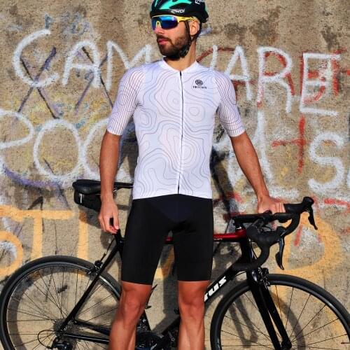 Swiftofo Men Cycling Jersey White Summer Short Sleeves Tops Bicycle MTB Downhill Shirt Road Bike Team Sports Clothing