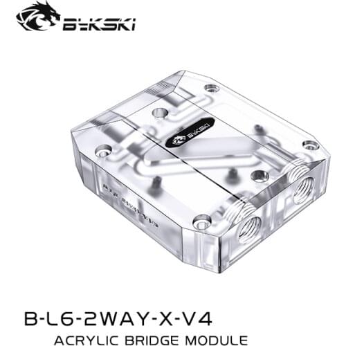Bykski video Card GPU Waterway Connection Bridge Adjustment Bridges Water Block Quad GPU SLI/CF For Graphics B-L6-2WAY-X-V4