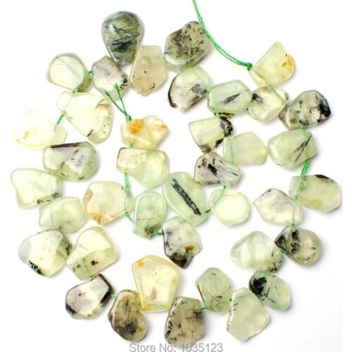 High Quality 15-20mm Natural Stone Flat Freeform Shape Gem Loose Beads Strand 15" DIY Creative Jewellery Making w2739