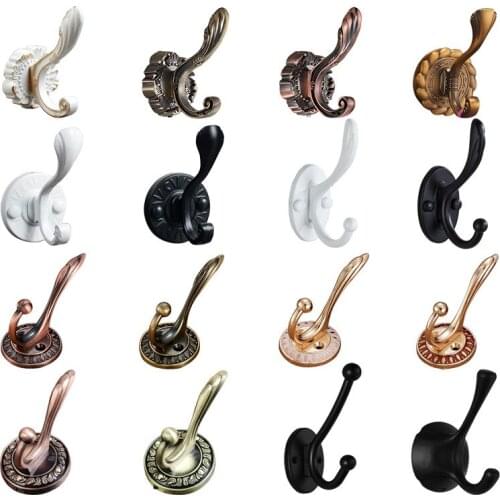 Upscale Vintage Large Plum Design Curtain Holder Over Door Hooks For Clothes Bag Key Wall Hanger Organizer Home Decor