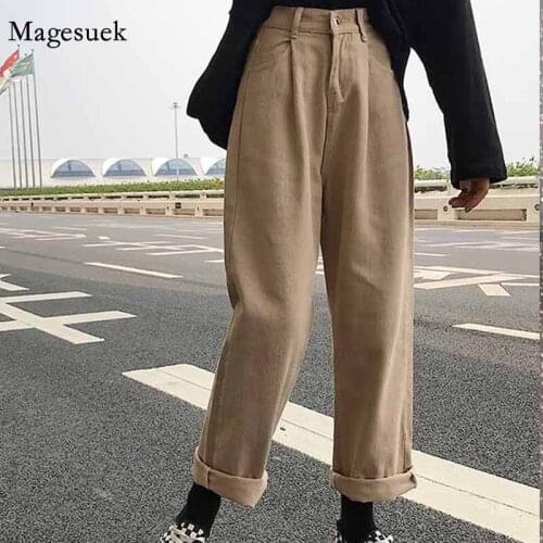 Wide Leg High Waist Women Loose Full-length Jeans Simple Trendy Harajuku Daily Chic All-match Korean Style Casual Jeans 11339