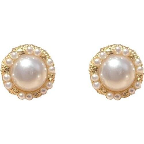 10 pair/lot fashion women jewelry accessories metal pearl earrings for women