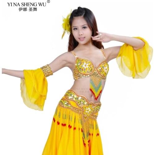 Performance Belly Dance Inelastic Arm Cuff Belly Dancing Costume Accessory Chiffon Decorative Sleeve Multi Color Bellydance Cuff