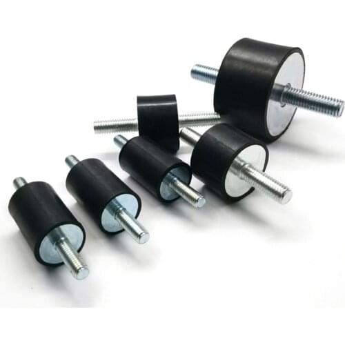 1pcs Rubber Mount Anti Vibration M3 M4 M5 M6 Double Male Thread Silentblock Isolator Damper Dia 8mm-30mm Type VV