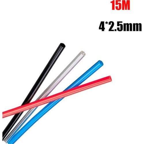15 Meter 4*2.5mm Air Tubing Pneumatic Pipe Tube Hose PU Air Gas Pipe Hose Transparent Blue Red Black
