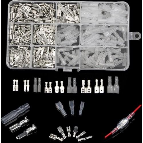 315/270/PCS 2.8/4.8/6.3mm Insulated Crimp Terminals Seal Electrical Wire Connectors Spade Terminal Connector Assortment Kit