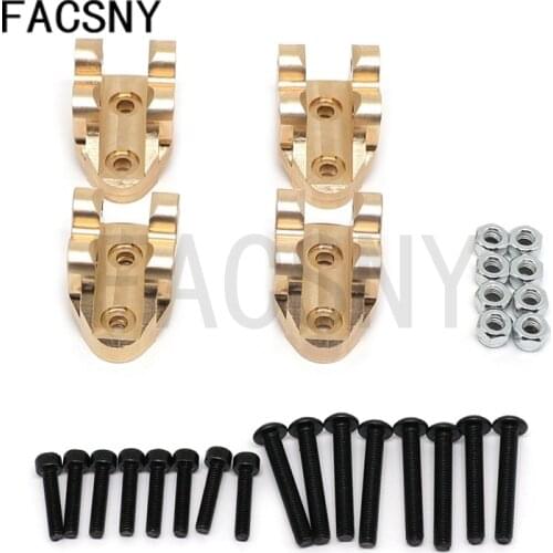 4Pcs Brass Front Rear Axle Link Rod Fixed Mount for YK4102 YK4103 YK4082 RC Crawler Car Upgrade Parts