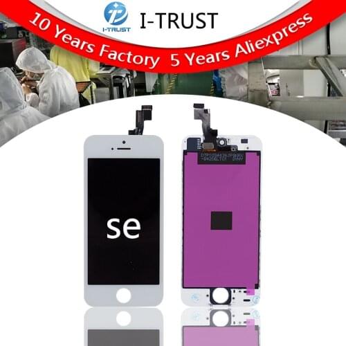 50pcs/Lot Grade A+++ Quality Mobile Phone LCD Display For iphone SE LCD Touch Screen Digitizer Assembly Black And White Color
