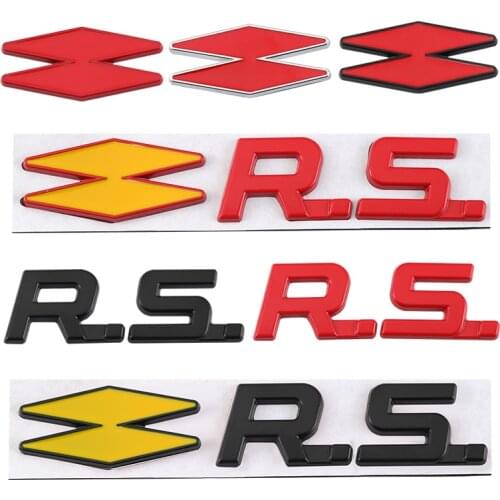 Car RS Sticker RS Line Emblem Decal for Renault Clio Megane Scenic laguna Logan Koleos Sandero Safrane Velsatis Arkana Talisman