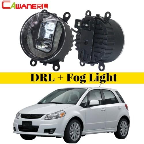 Cawanerl 2 X Car Styling LED Bulb Fog Light Daytime Running Lamp DRL White High Bright For Suzuki SX4 (EY, GY) 2006-2014