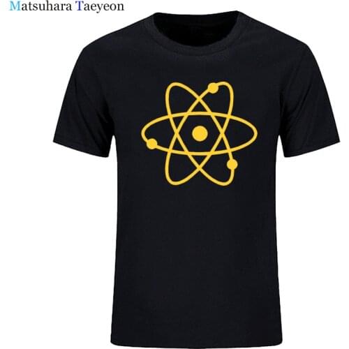 Cool Science Atom Casual T Shirt Mans Short Sleeve Round Neck Loose Fit Cotton T-Shirt Harajuku Tshirt Men Clothing Tee
