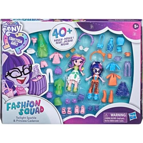 Hasbro My Little Pony Equestria Girls Fashion Squad Pieces Twilight Sparkle Princess Cadence Model Anime Figures Collect