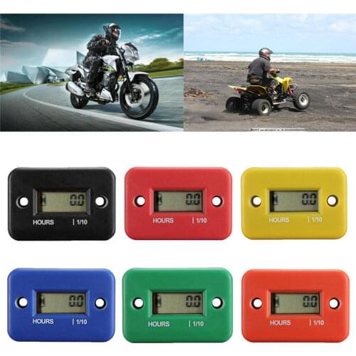 Inductive Digital Hour Meter Waterproof Engine Gauge Hour Meter LCD Display for Bike Motorcycle ATV Boat
