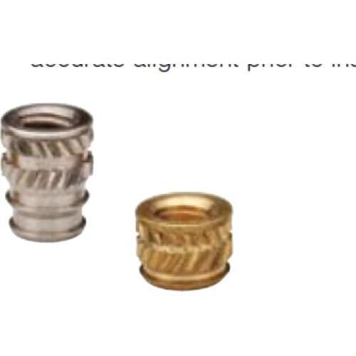 IUC-M2.5-1/2 M3-1/2 M3.5-1/2 M4-1/2 M5-1/2 M6-1/2 M8-1/2 Tapered Thru-Threaded Insert ,Stainless steel,,Knurled Used In Plastic