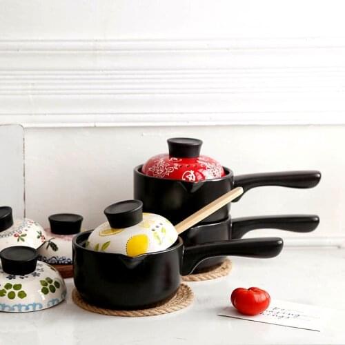 Pottery rice cooker high temperature casserole saucepan porridge noodle soup pot baby food supplement milk pot stewpot saucepot