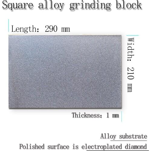 Square alloy grinding block 290mm 210mm alloy diamond grinding disc Gem Gemstone Jewelry Faceted Polishing Polishing Tools