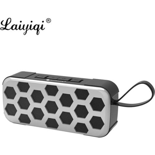 Laiyiqi honeycomb Splashproof bluetooth speaker BT radio FM bass parlante bluetooth portatil caixa de som alto falante bocina tn