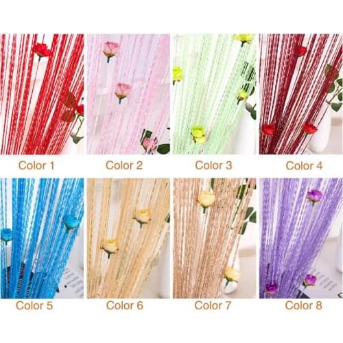 2019 Top Fashion Cortinas Tulip String Curtains For Door Yarn Thread For Filament Window Treatments 9colors 1m*2m/3m*2.9m