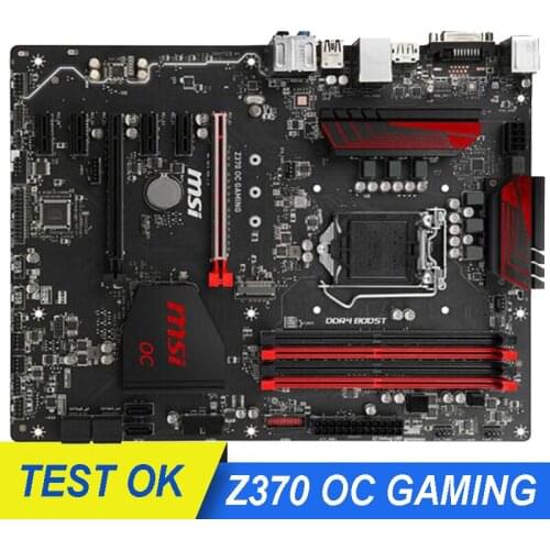 For MSI Z370 OC GAMING Used Motherboard LGA 1151 DDR4 For Intel Z370 SATA3 USB3.1 64GB Desktop Mainboard