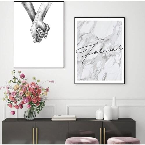 Boho Fashion hand in hand Minimalis Poster Canvas Painting Scandinavian Modern Art Print Wall Picture For Living Room Home Decor