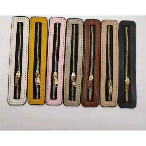 1Pcs Custom DIY Zipper For Woven Bag Hardware PU Leather Zipper Accessories Clothes Woven Bag Sewing Accessories High Quality