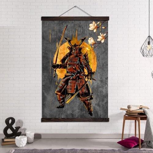 Wall Art Canvas Print and Poster Picture Canvas Painting Modern Pictures for Living Room Decoration Japanese Samurai Poster