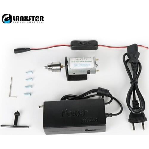 New Bearing 555 Motor 24V Power Adapter High Precision JTO Chuck Electric Drill Copper Sleeve High Torque Press Hand Drill