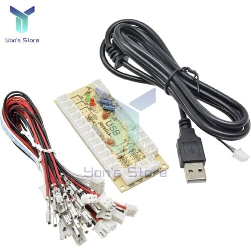1Pcs USB Circuit board Zero Delay Encoder to PC Joystick Button For MAME & Fight Stick Controls Module Board DIY Arcade Game Kit